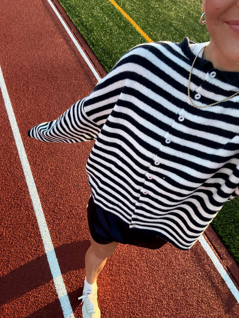 Coco Cutie Cardigan // Navy Stripe